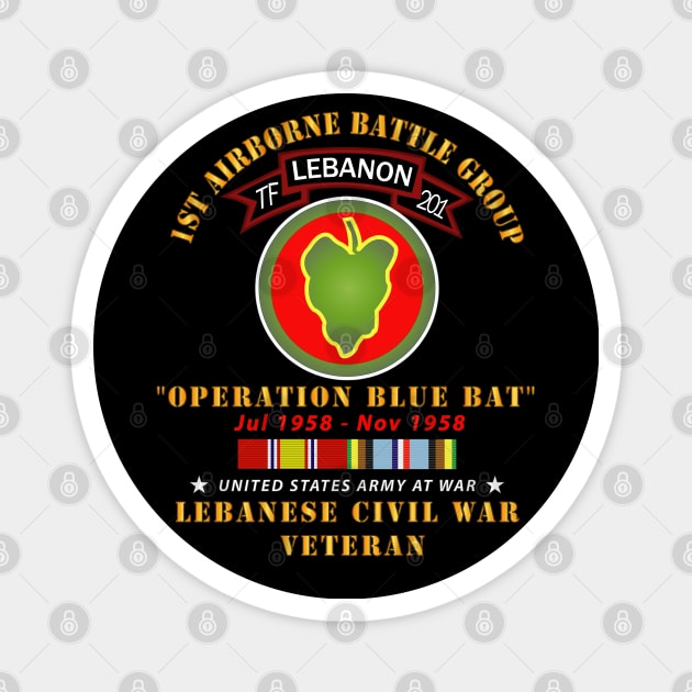 1st Airborne BattleGroup - 24th ID - Lebanon Civil  War w AFEM SVC Magnet by twix123844